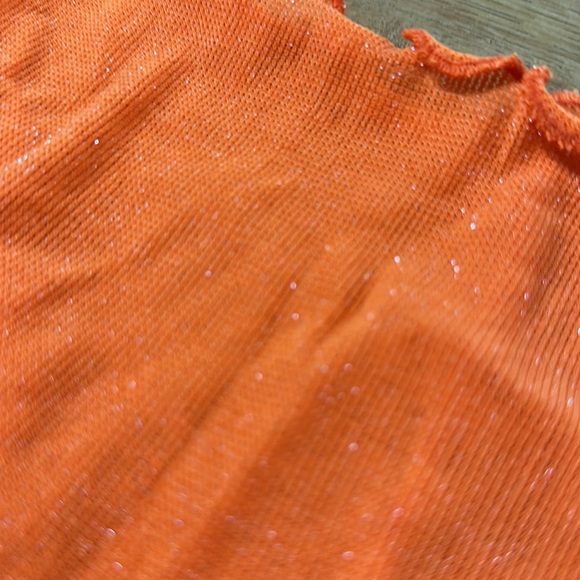 Orange Ripple Wave top and skirt set - Picture 7 of 7
